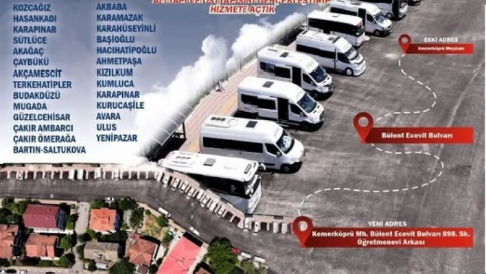 27 hattın durağı artık yeni yerinde