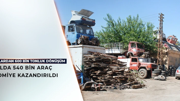 540 bin hurda araç ekonomiye geri kazandırıldı