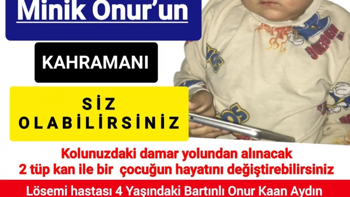 Akbaş Köyü Muhtarı Aydın'ın oğlu için kampanya başlatıldı