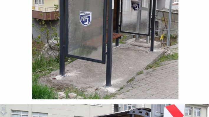 Amasra'da otobüs durakları yenilendi