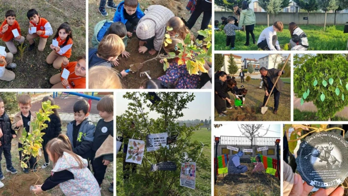 Bartın'da Öğrenciler Atatürk ve Vatan Sevgisiyle Fidan Dikti