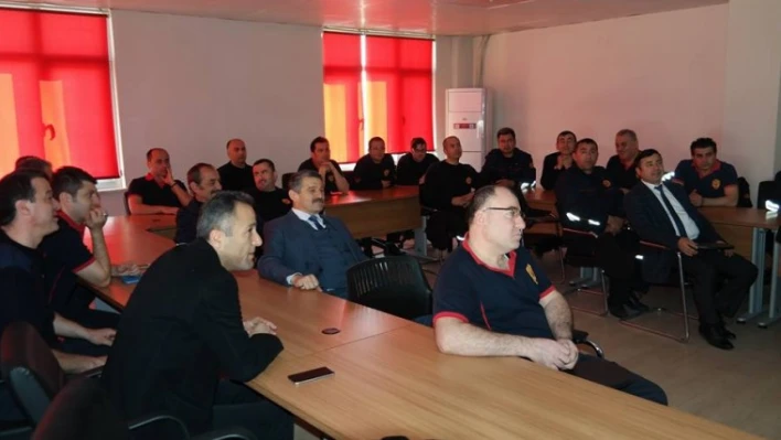 Bu defa itfaiyeciler eğitim aldı