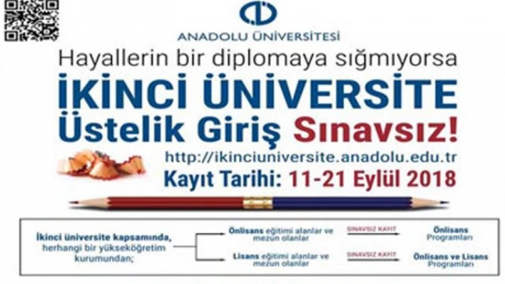 AÖF'den sınavsız ikinci üniversite  sınavı bugün başlıyor