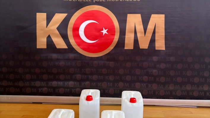 Litrelerce etil alkol ele geçirildi