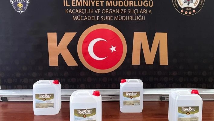 Şüphelenilen bir şahsın kontrolünde 20 litre etil alkol!