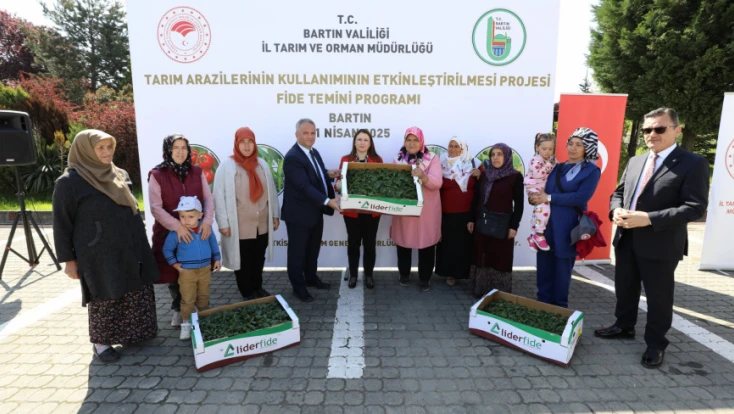 300 üreticiye fide dağıtımı yapıldı