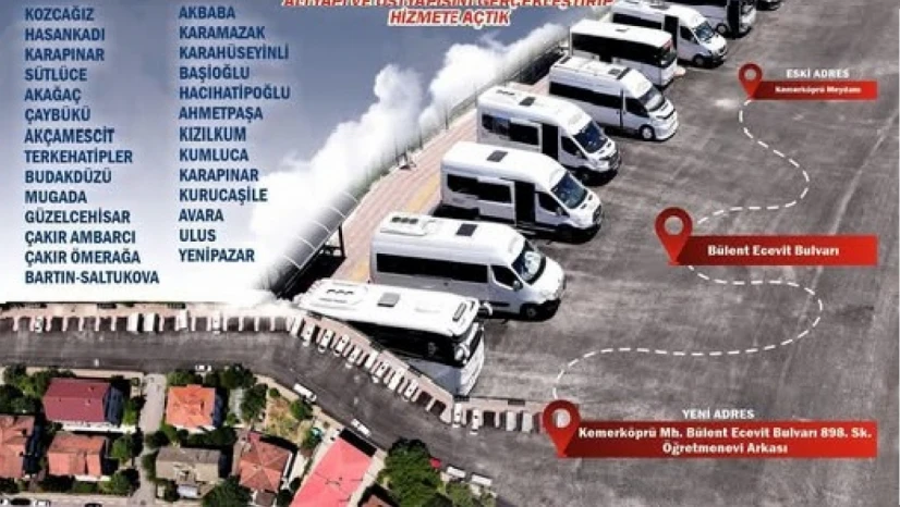 27 hattın durağı artık yeni yerinde