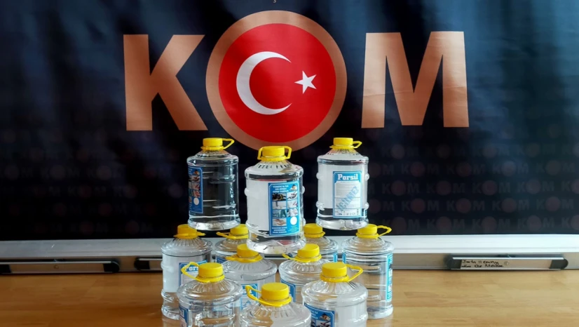 30 Litre Kaçak Etil Alkol Ele Geçirildi