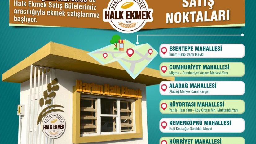 Bartın Belediyesi'nden Halk Ekmek Satışları Başladı