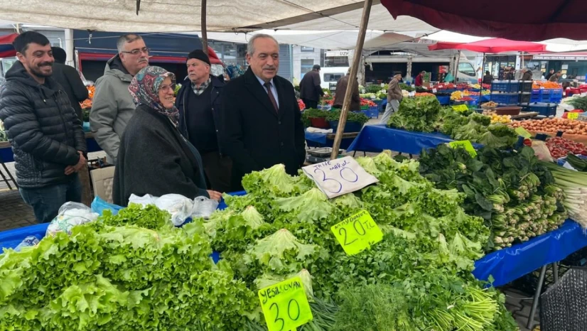 Başkan Uzun'dan Pazar Esnafına Ziyaret