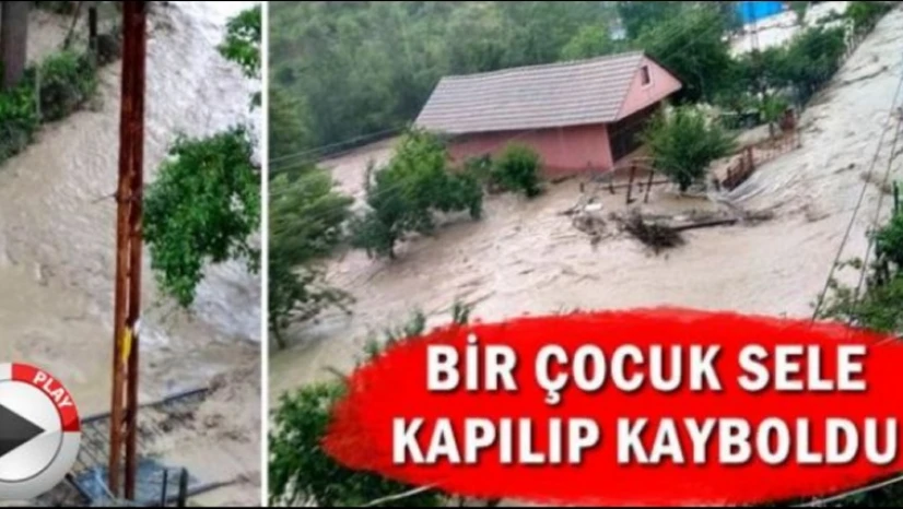 Hasankadı Bölgesinde bir çocuk sele kapıldı
