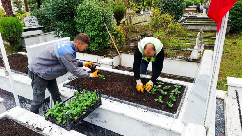 Bartın Şehitliği'nde Bakım ve Düzenleme Çalışması