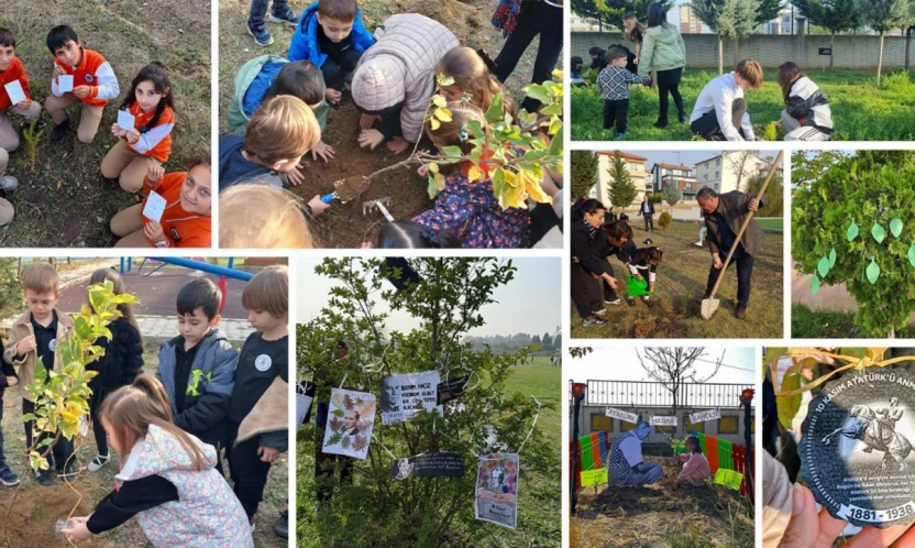 Bartın'da Öğrenciler Atatürk ve Vatan Sevgisiyle Fidan Dikti