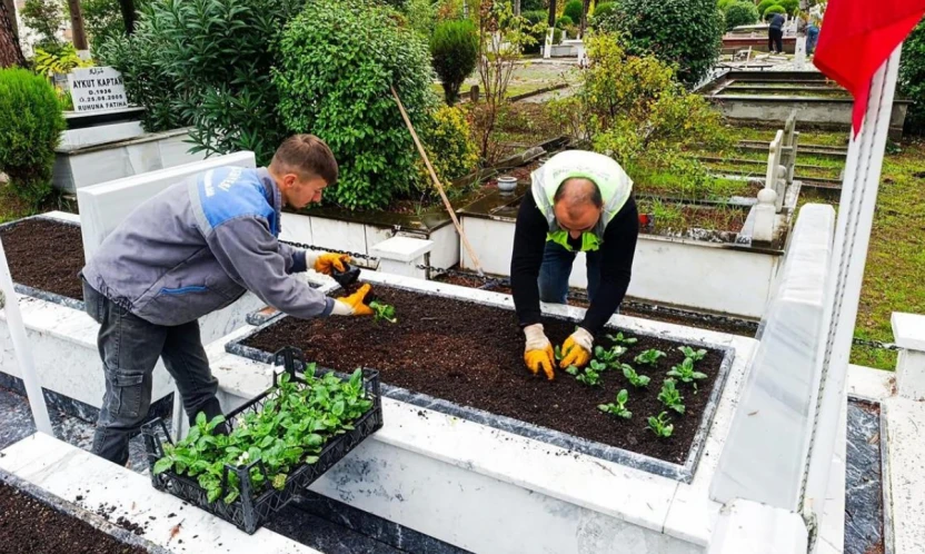 Bartın Şehitliği'nde Bakım ve Düzenleme Çalışması